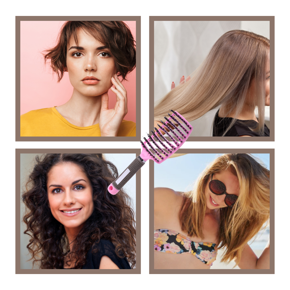 Boar Bristle Massaging Hairbrush