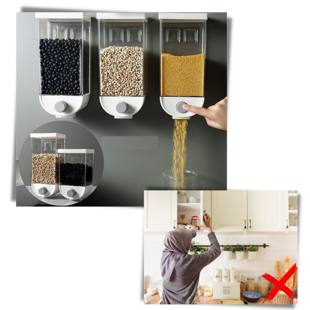 Adhesive Wall-Mounted Cereal Dispenser