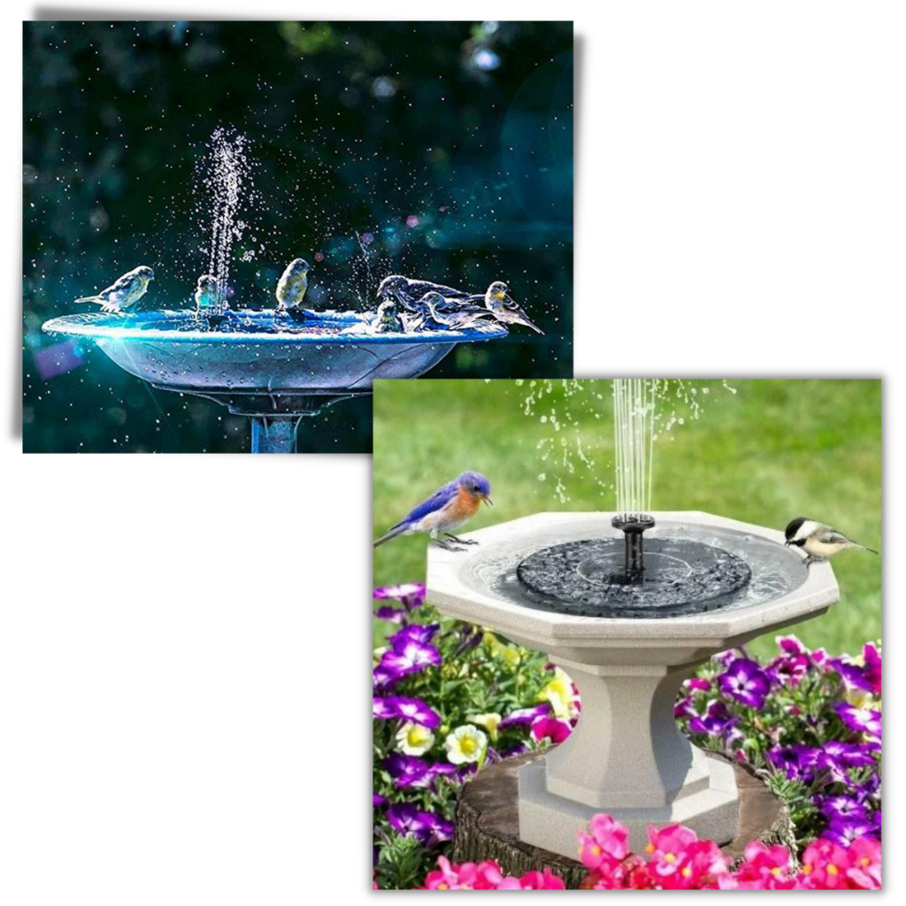 Floating solar water fountain