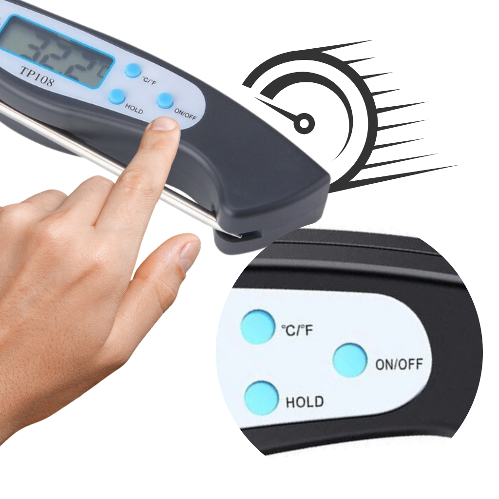Foldable Instant Read Digital Food Thermometer