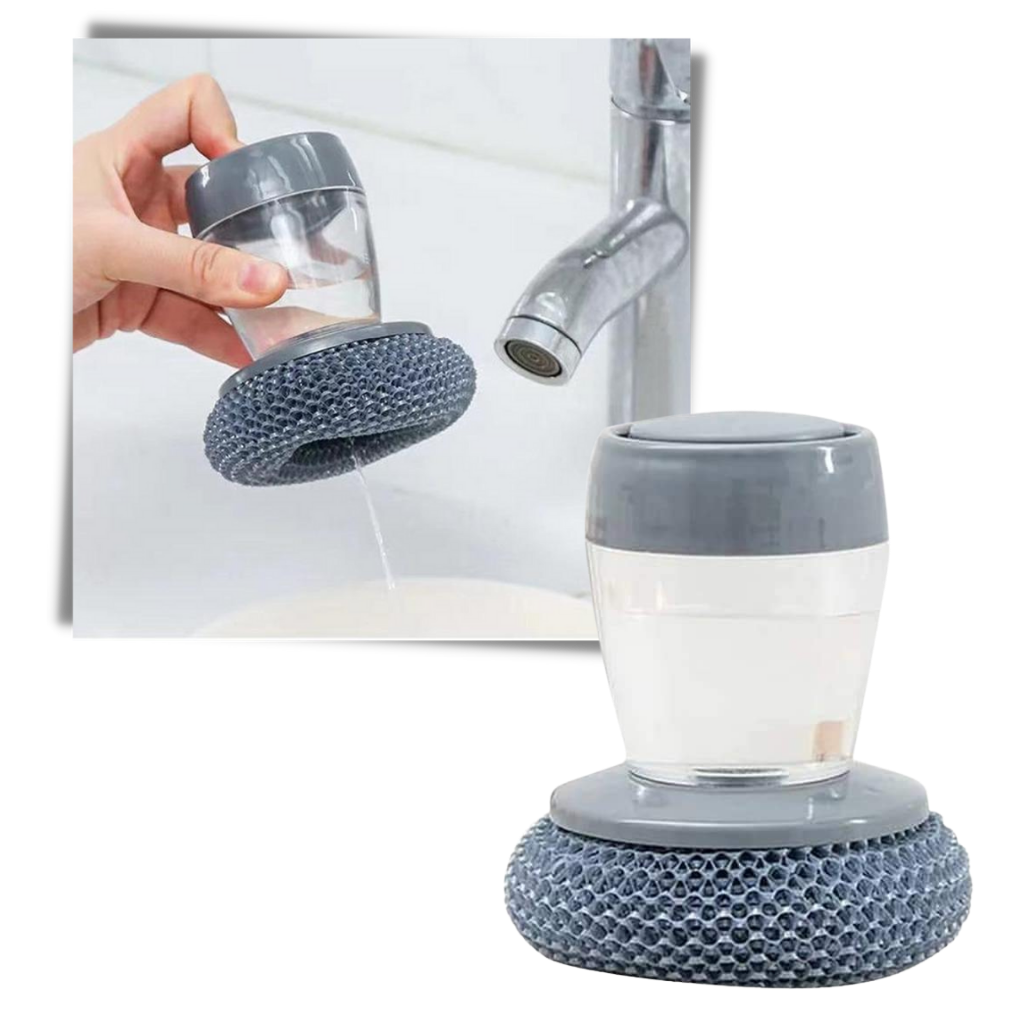 Soap Dispensing Palm Brush for Kitchen