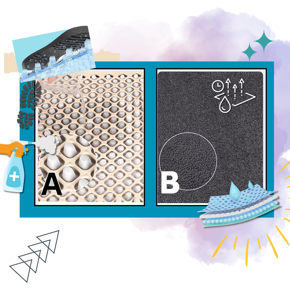 Dual Cleaning Zones Sanitizing Door Mat - Ozerty