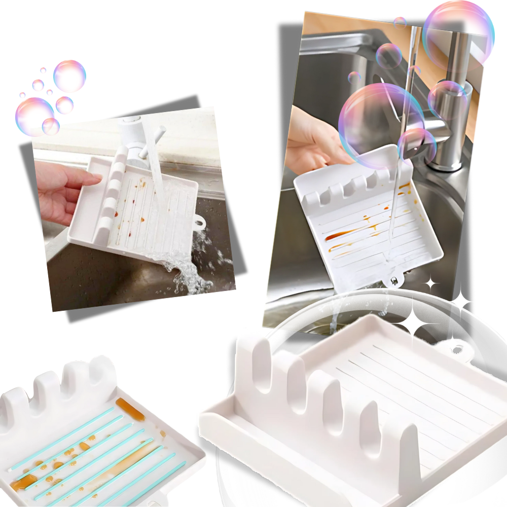 Four-Slot Non Slip Spatula Rack - Ozerty