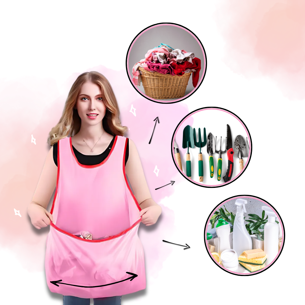 Large Pocket Waterproof Laundry Apron - Ozerty