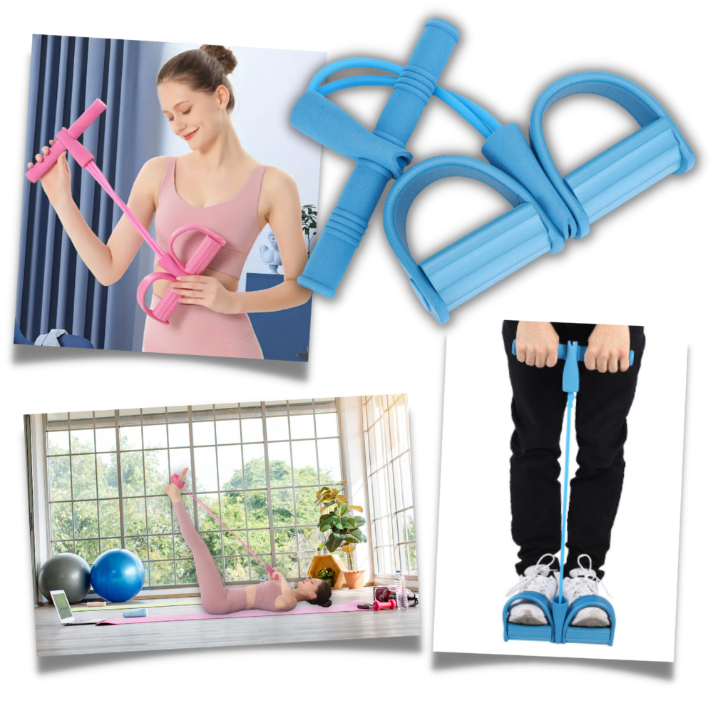 Multifunctional Pedal Resistance Bands Fitness 4 Tube