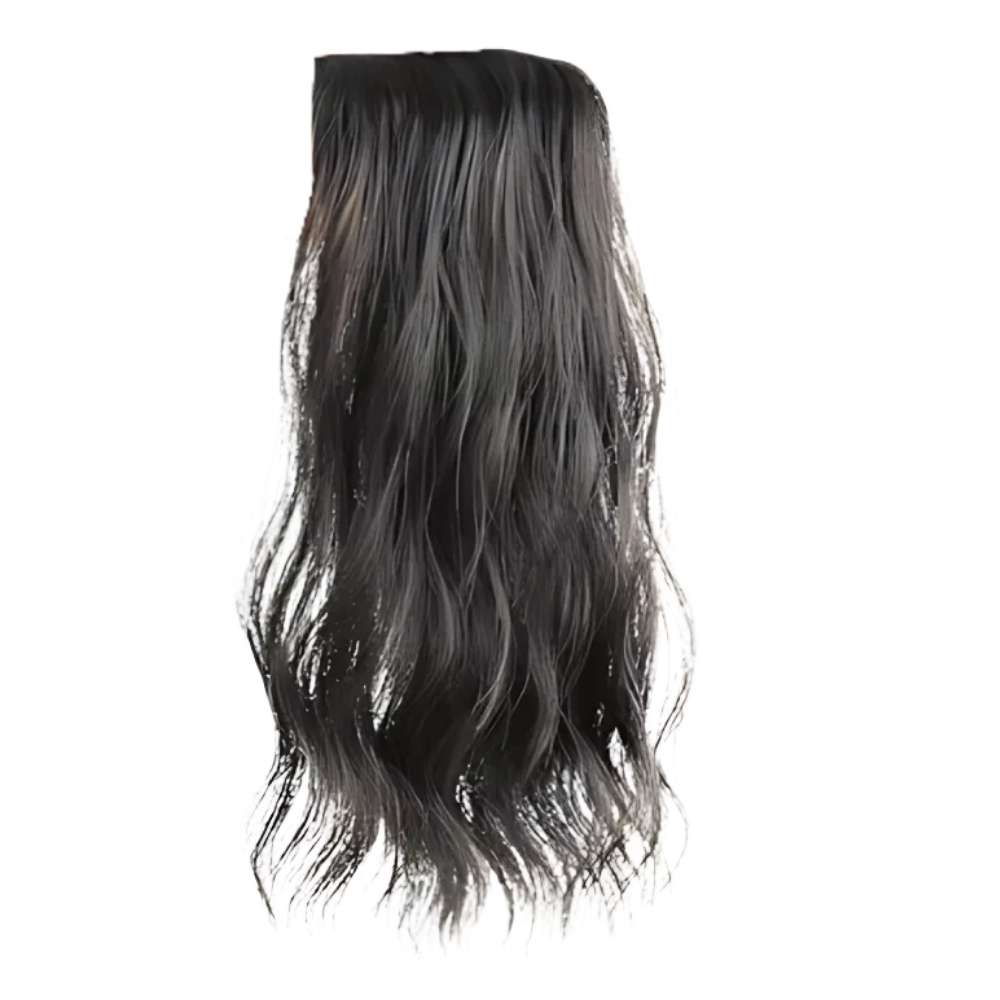 Natural Handwoven Hair Extension Clips -Brown Black - Ozerty