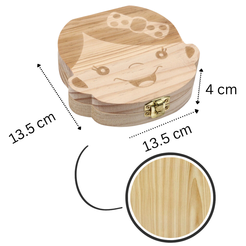 Wooden Baby Teeth Box