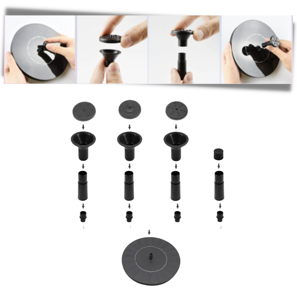 Floating solar water fountain