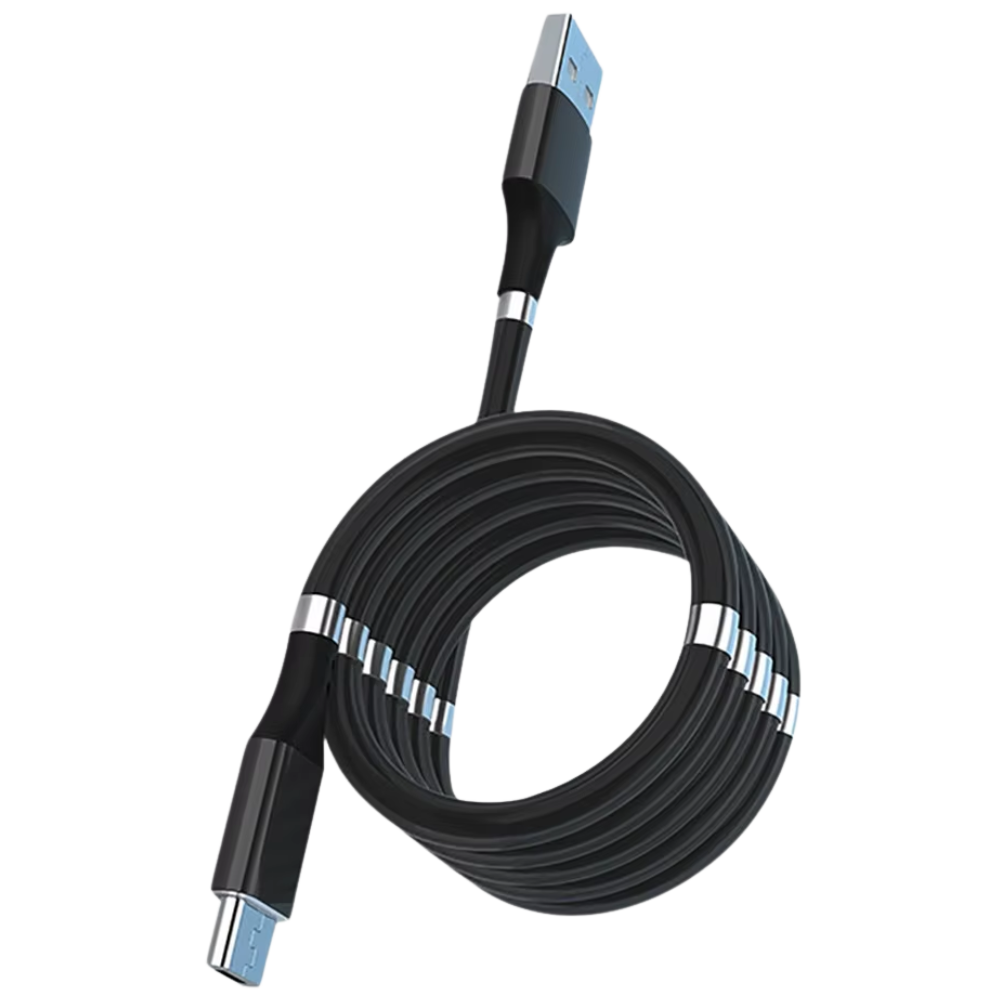 Magnetic Flex USB Cable -Black - Ozerty