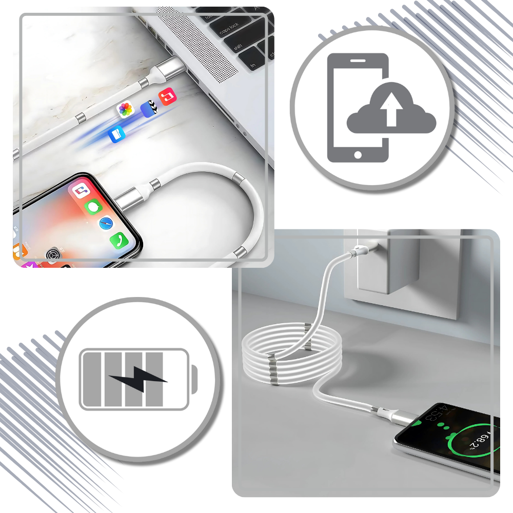 Magnetic Flex USB Cable - Ozerty