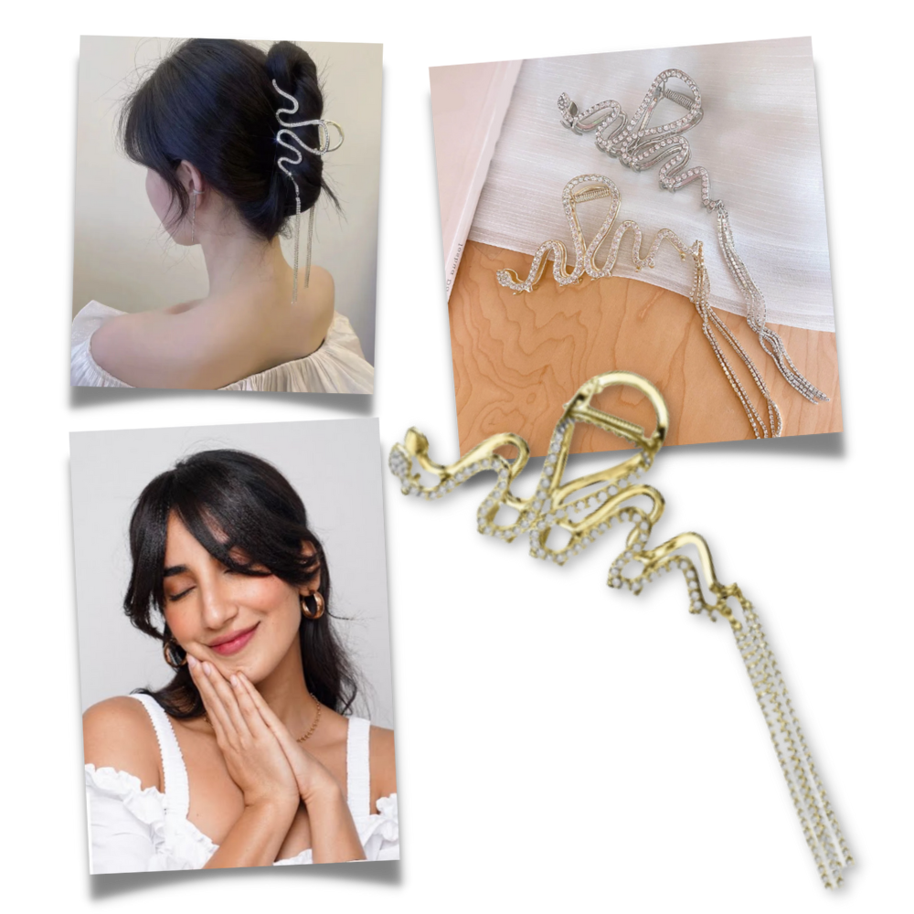 Snake Tassel Claw clip for hair