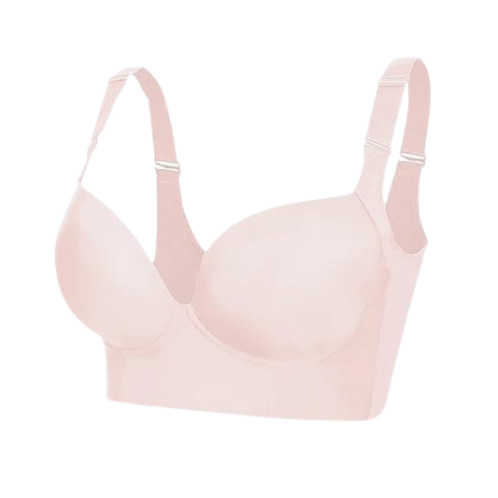 Wide Side Wings Incorporated Shaper Bra -Pink - Ozerty